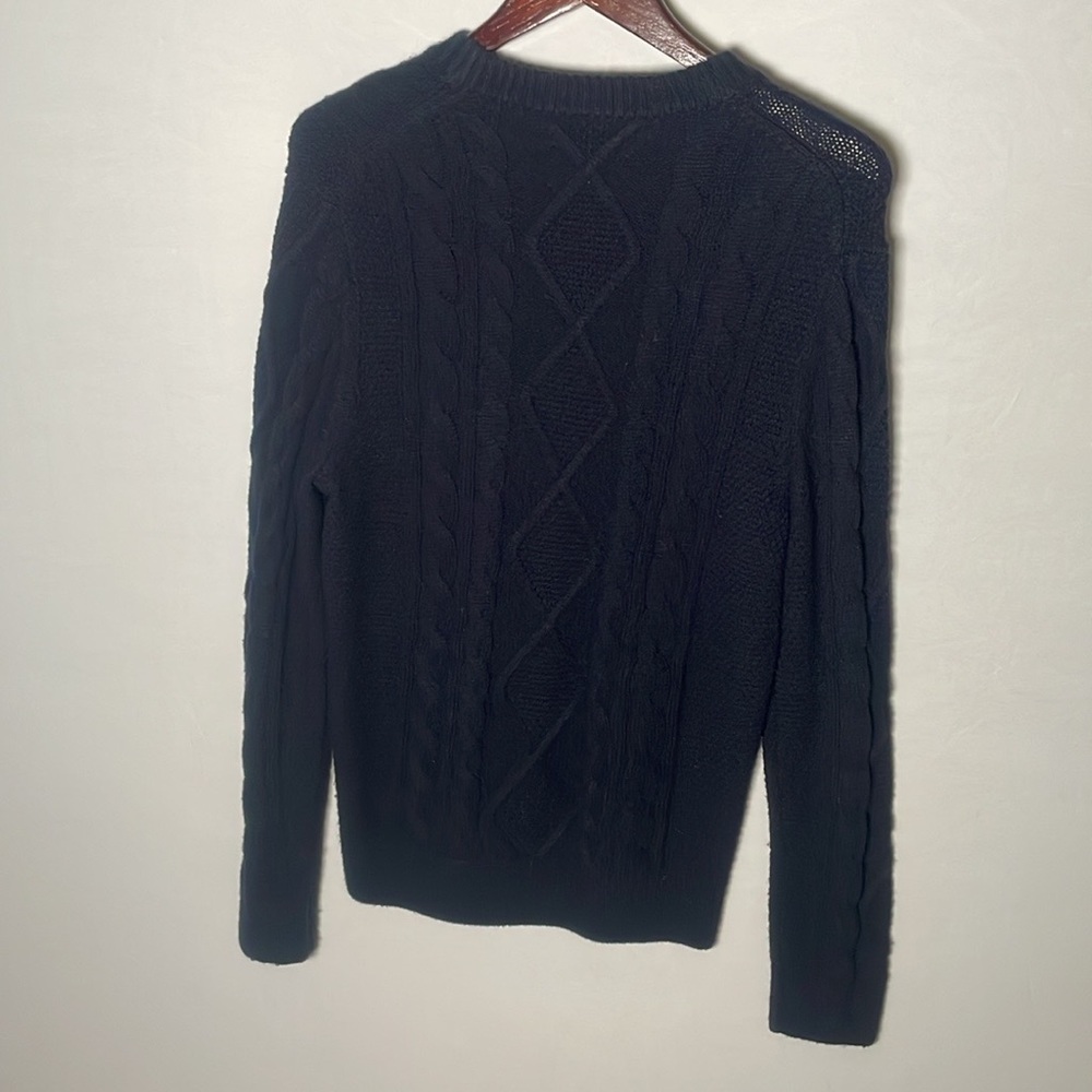 Abercrombie & Fitch cable knit sweater M navy